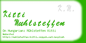 kitti muhlsteffen business card